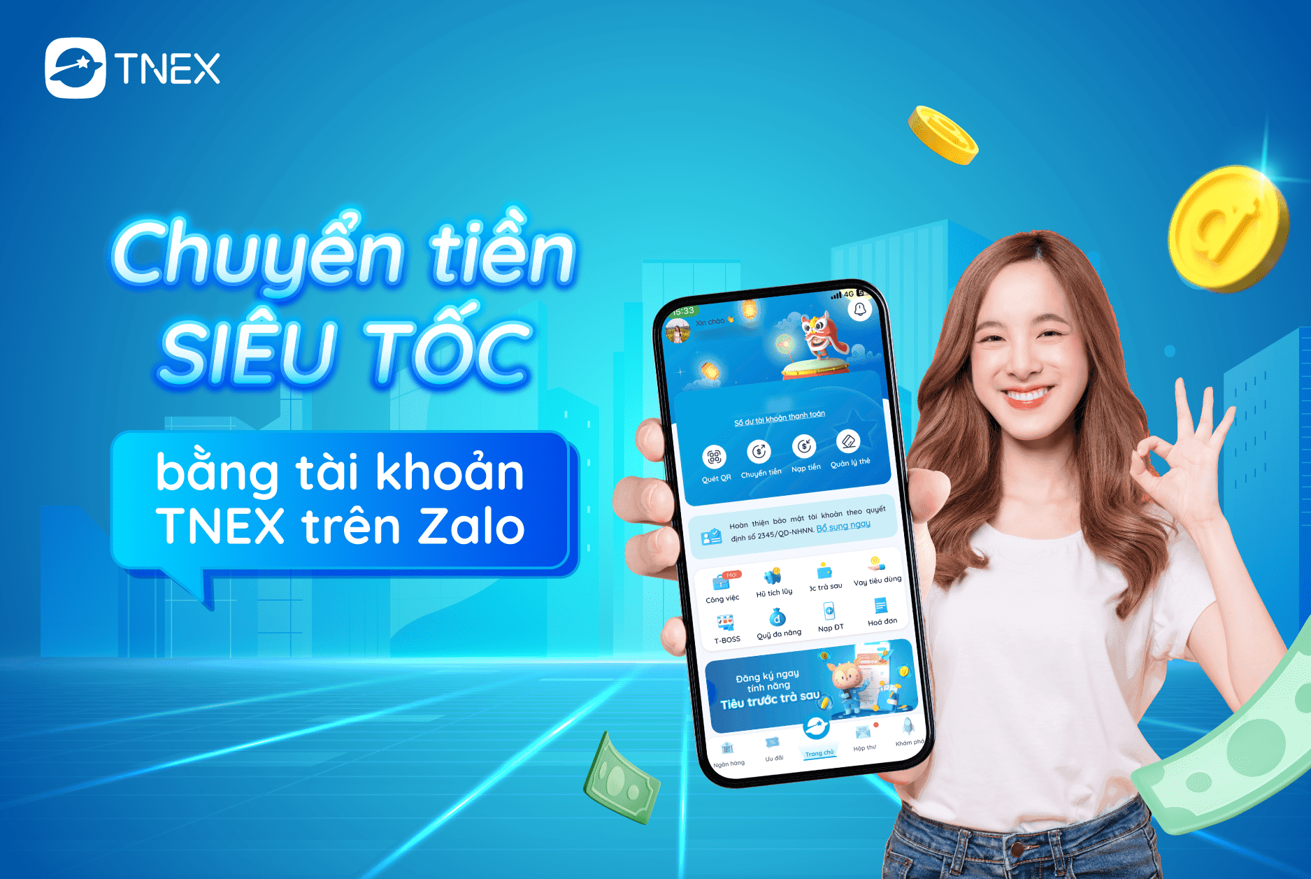 CHUYỂN TIỀN SIÊU TỐC BẰNG TÀI KHOẢN TNEX TRÊN ZALO CHUYỂN TIỀN SIÊU TỐC BẰNG TÀI KHOẢN TNEX TRÊN ZALO